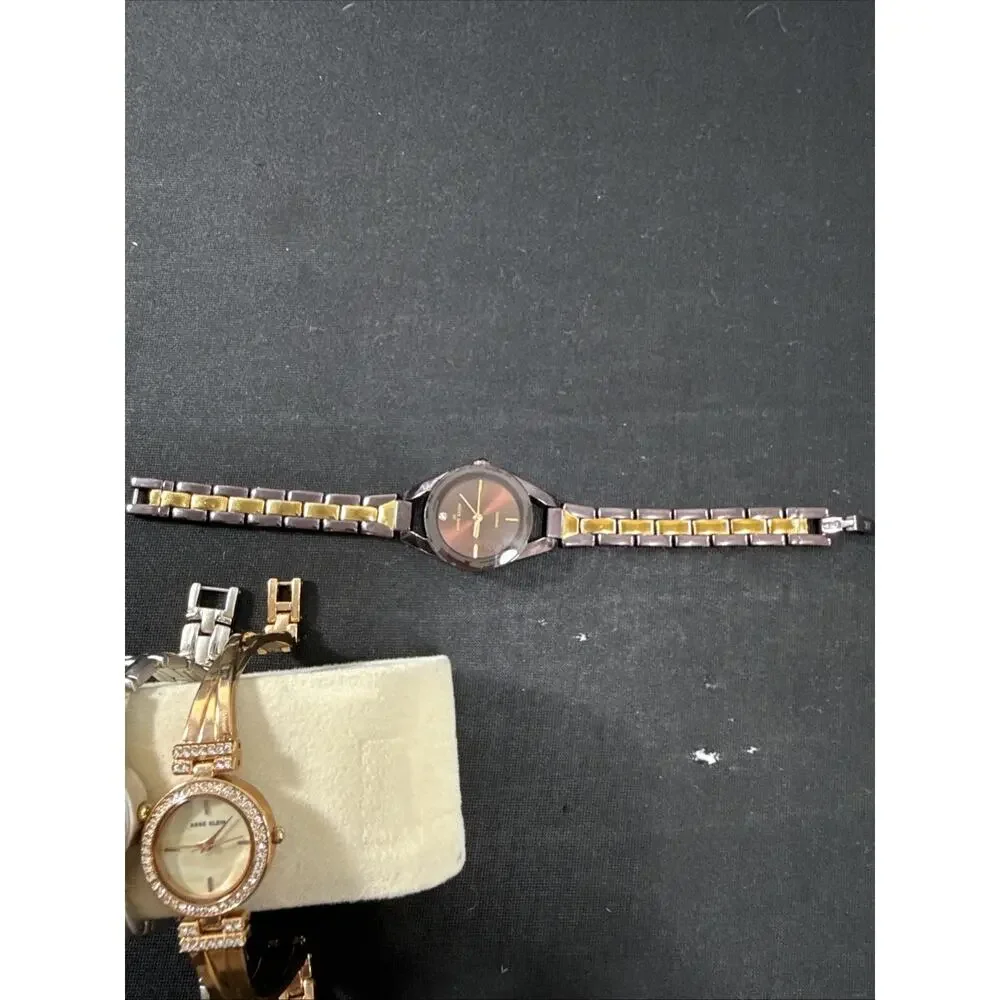 3 Anne Klein Watches All Have A New Battery All 3 In Great Condition! (B24)